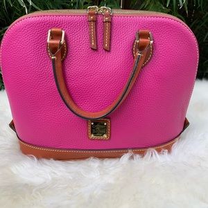 Authentic Dooney & Bourke Pebbled Leather, Double Handle, Dome Handbag